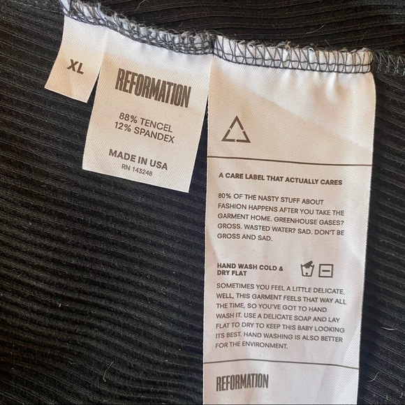 Reformation Black Mini Dress - Picture 5 of 9